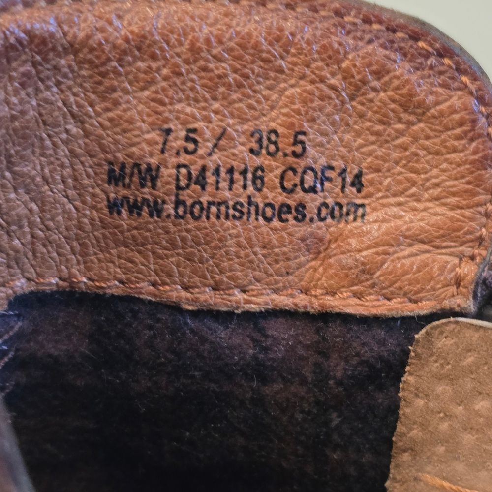 Born Ankle Boots Womens Size 7.5 Landa Brown Leather Booties - Picture 6 of 6